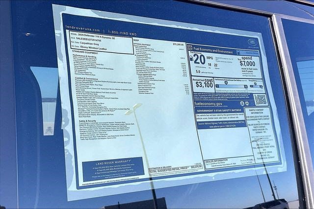 New 2026 Land Rover Defender 110 X-Dynamic SE image 16