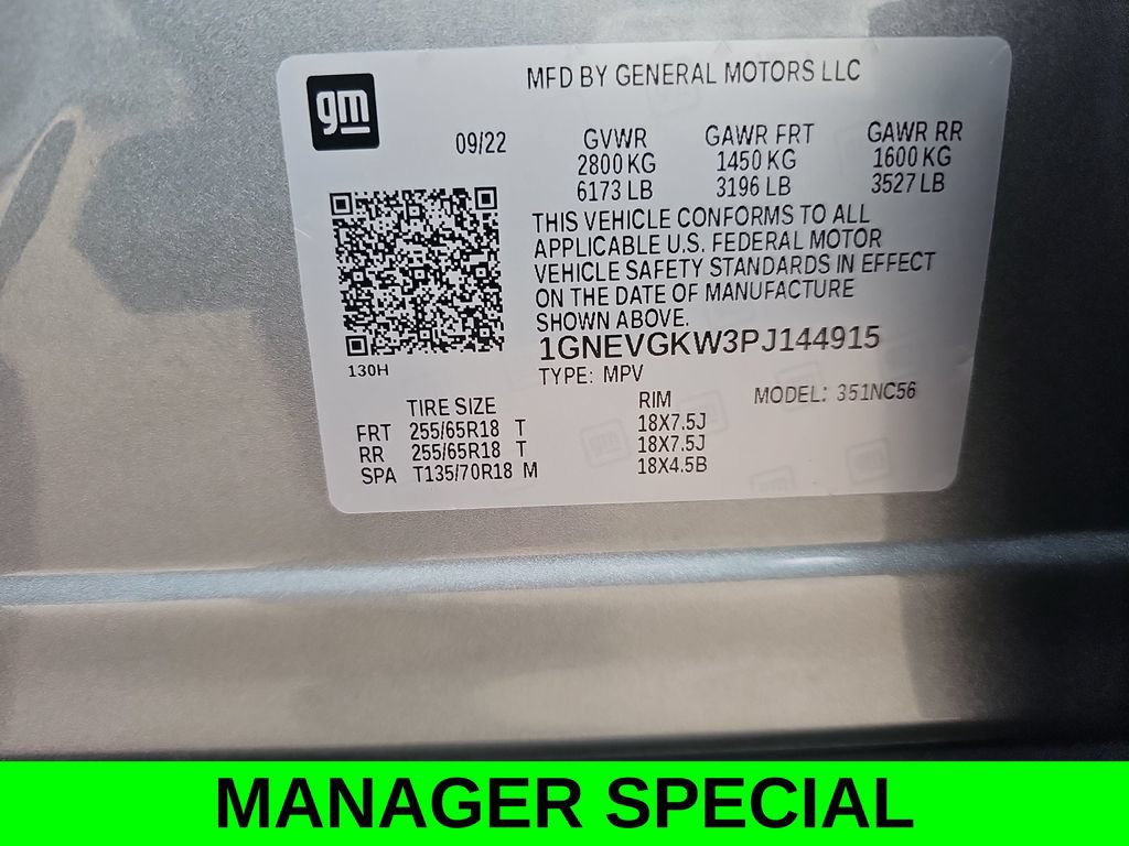 Used 2023 Chevrolet Traverse LT w/ LPO, Cargo Package AWD/4WD image 43