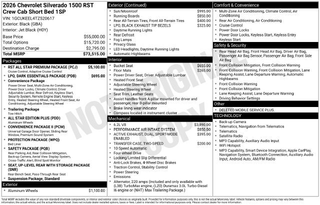 New 2026 Chevrolet Silverado 1500 RST w/ RST All Star Premium Package AWD/4WD image 36