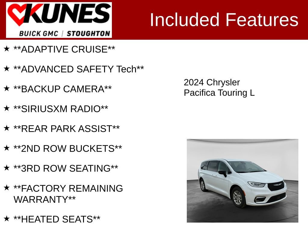 Used 2024 Chrysler Pacifica Touring-L FWD image 2