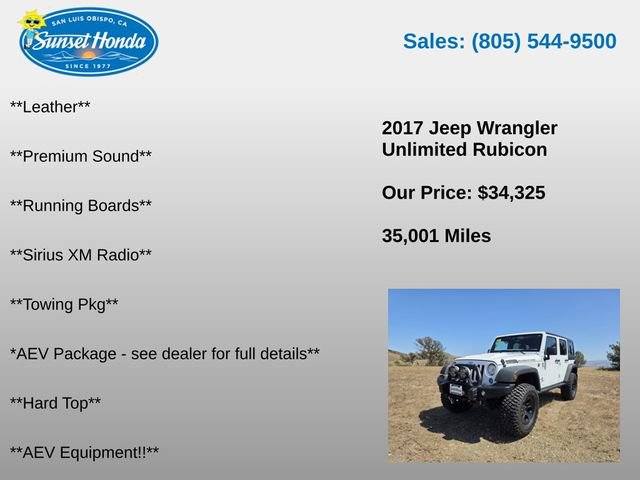 Used 2017 Jeep Wrangler Unlimited Rubicon w/ Connectivity Group AWD/4WD image 10
