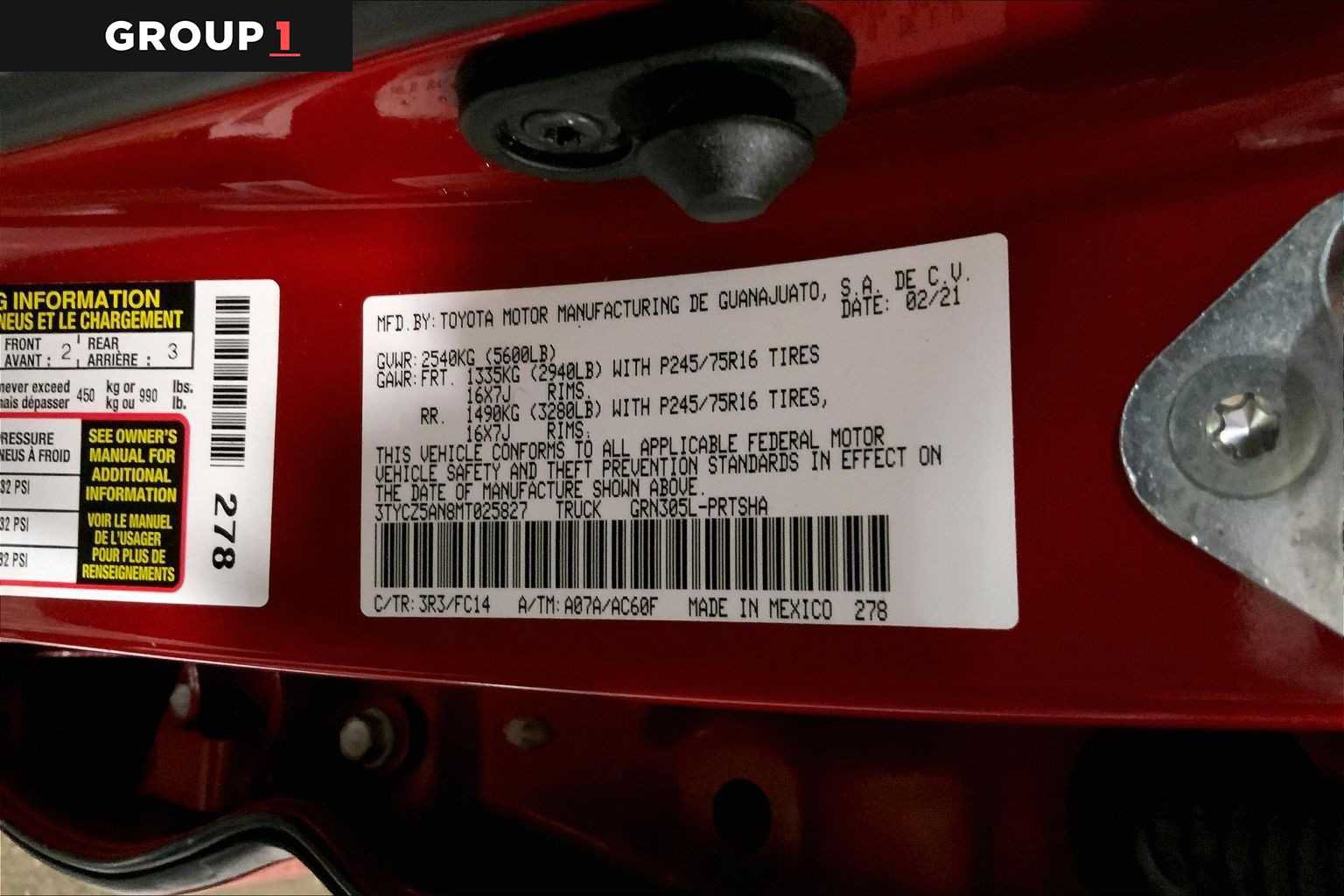 Certified 2021 Toyota Tacoma SR5 AWD/4WD image 37