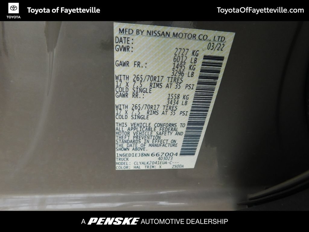 Used 2022 Nissan Frontier Pro-X RWD image 8
