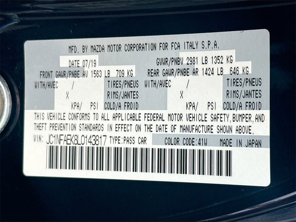 Used 2020 FIAT 124 Spider Abarth w/ Visibility Group image 35