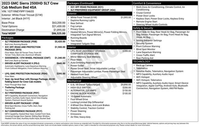 Used 2023 GMC Sierra 2500 SLT w/ SLT Premium Package image 32