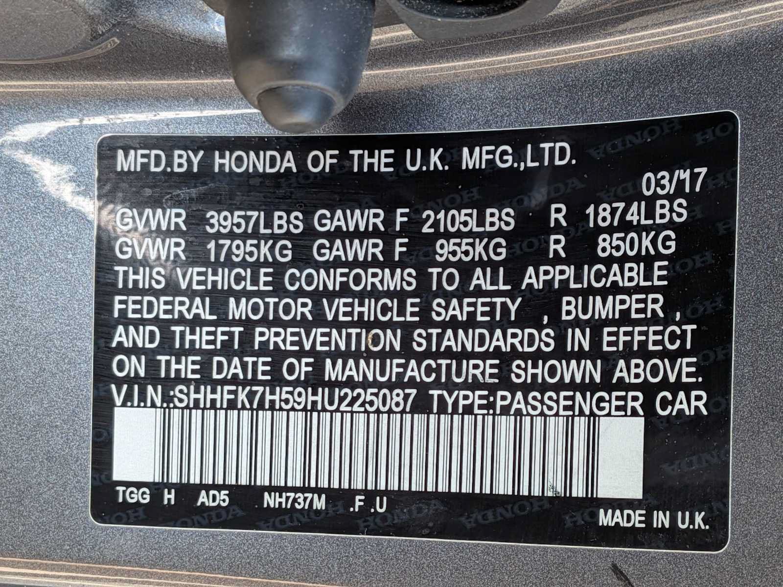 Certified 2017 Honda Civic EX image 28