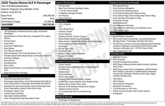 Used 2025 Toyota Sienna XLE FWD image 29