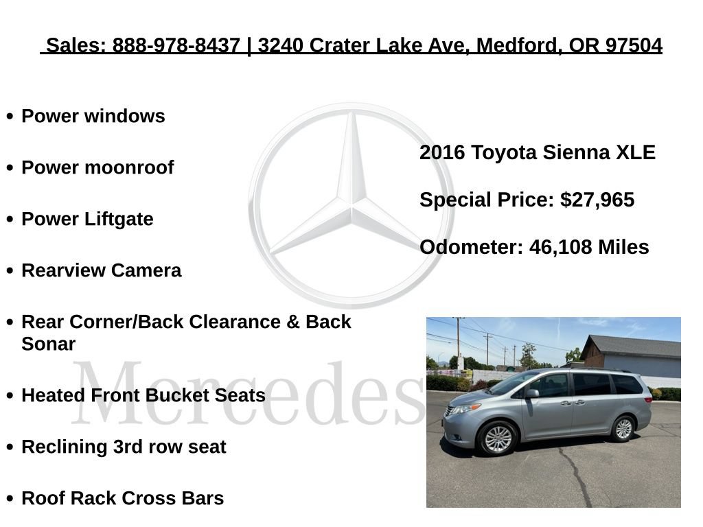 Used 2016 Toyota Sienna XLE w/ XLE Navigation Package FWD image 12