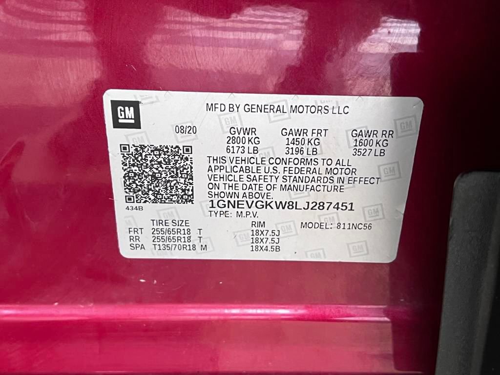 Used 2020 Chevrolet Traverse LT w/ Driver Confidence II Package image 61