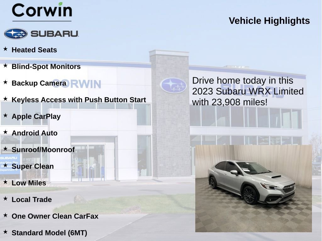 Used 2023 Subaru WRX Limited AWD/4WD image 6