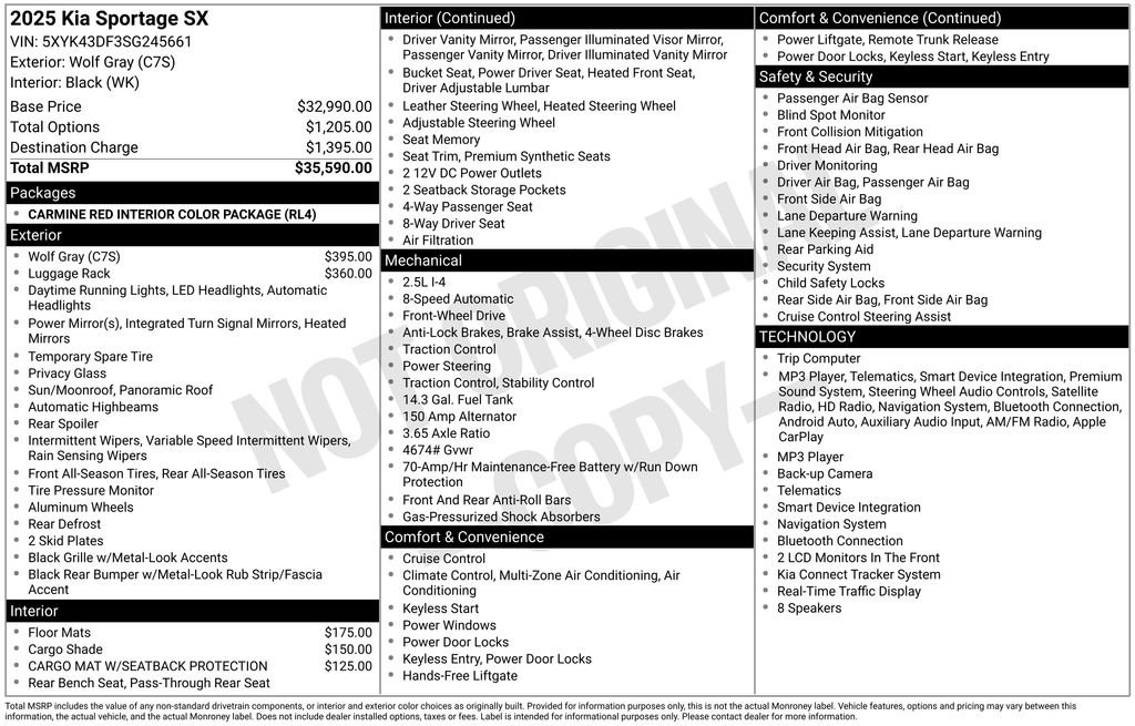 Used 2025 Kia Sportage SX FWD image 56