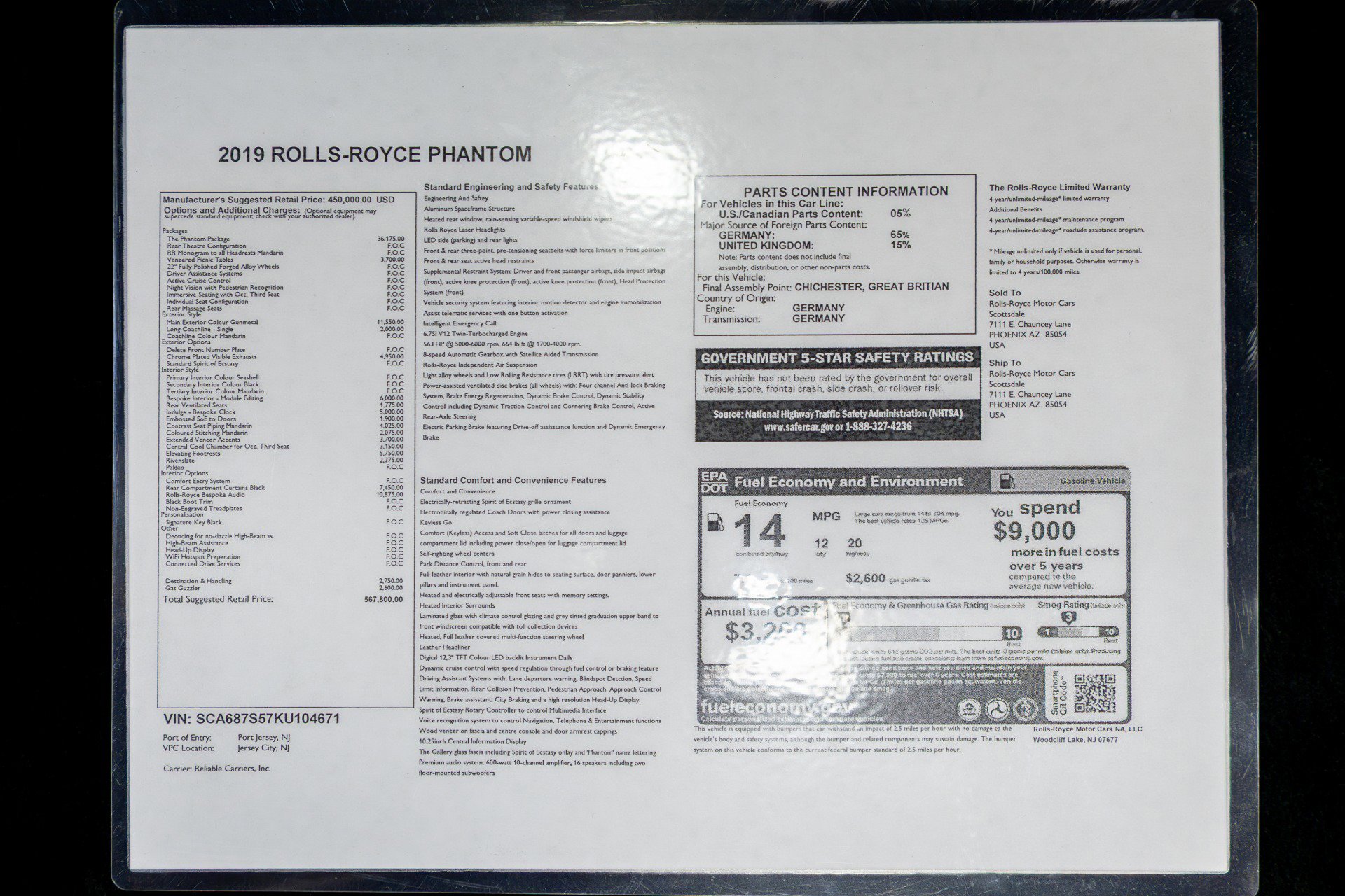 Used 2019 Rolls-Royce Phantom Sedan image 6