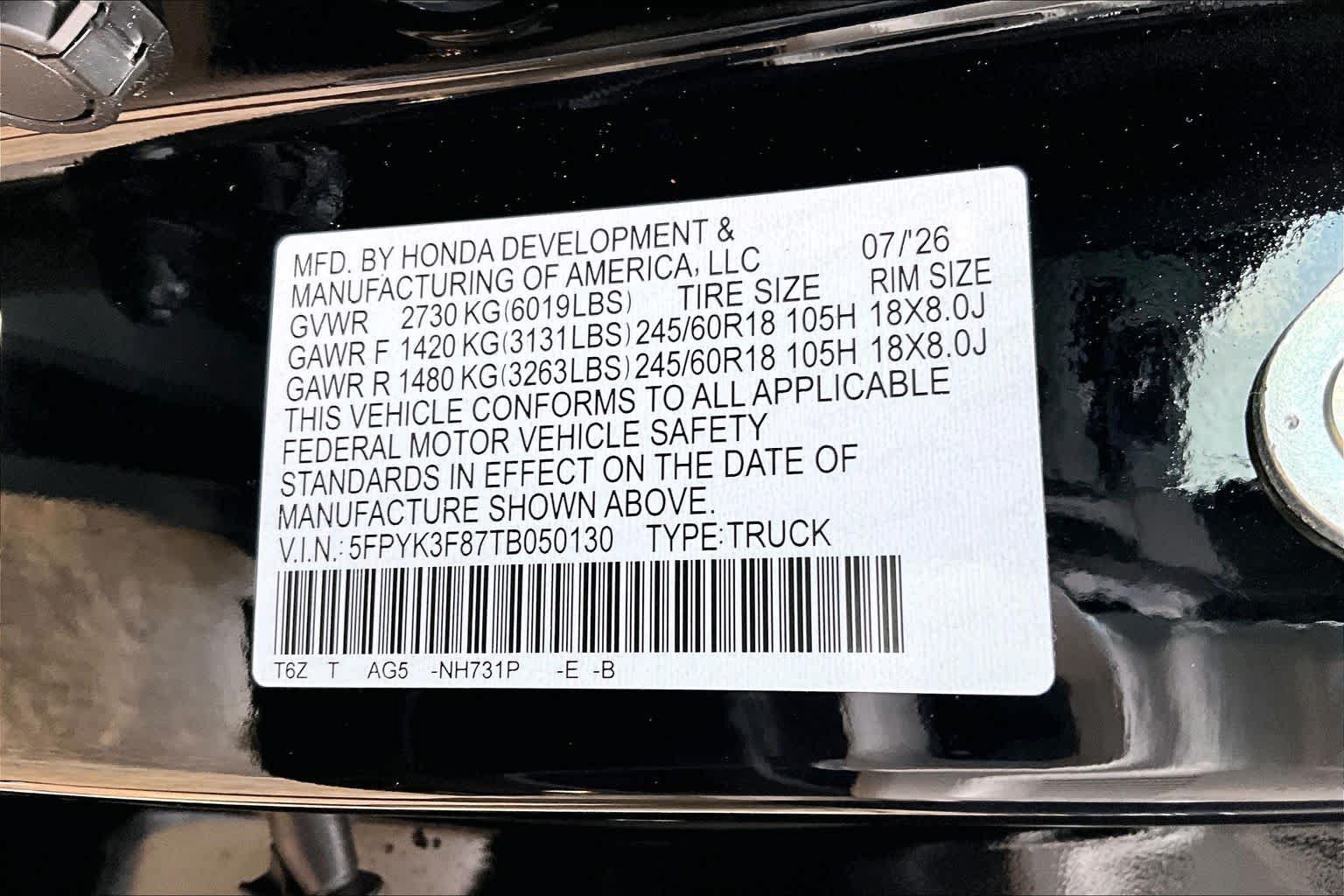 New 2026 Honda Ridgeline Black Edition image 21