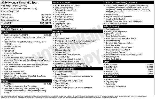 New 2026 Hyundai Kona SEL Sport image 30