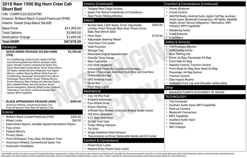 Used 2018 RAM 1500 Big Horn AWD/4WD image 3