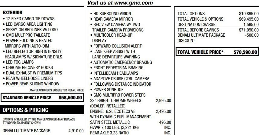 Used 2020 GMC Sierra 1500 Denali w/ Denali Ultimate Package AWD/4WD image 2
