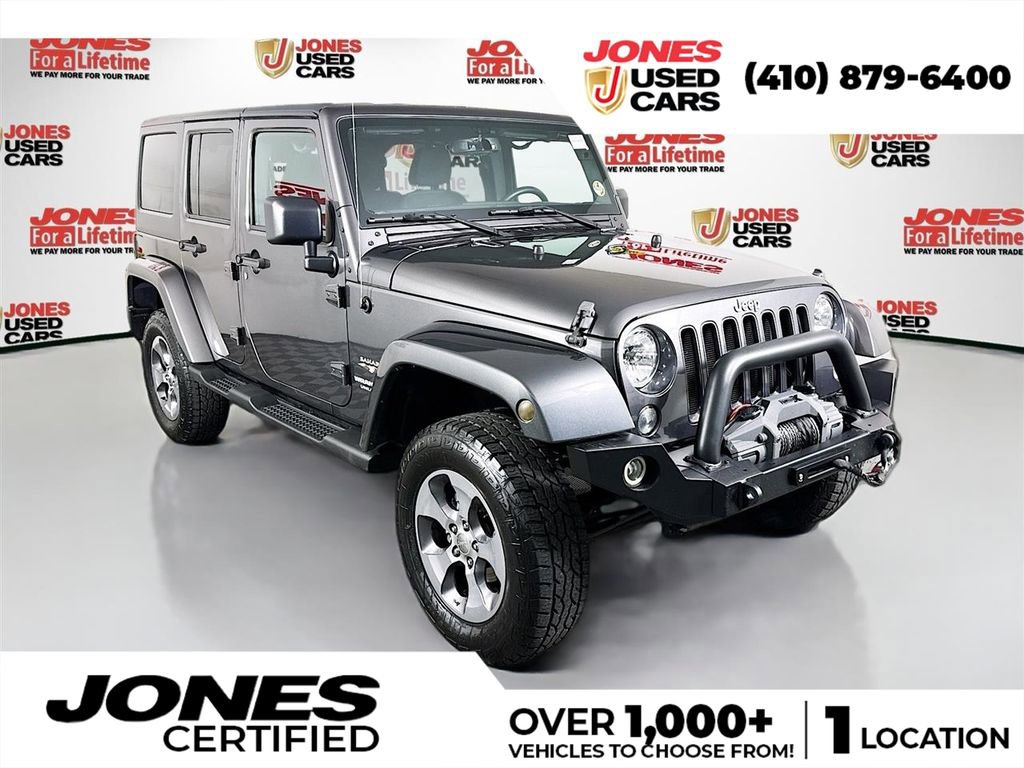 Used 2016 Jeep Wrangler Unlimited Sahara w/ Max Tow Package AWD/4WD image 1