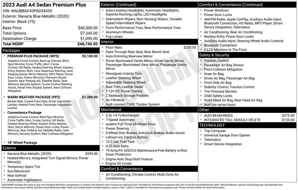 Used 2023 Audi A4 2.0T Premium Plus w/ Premium Plus Package image 6