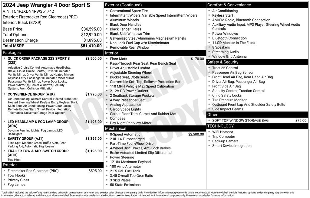 Used 2024 Jeep Wrangler Sport S image 4