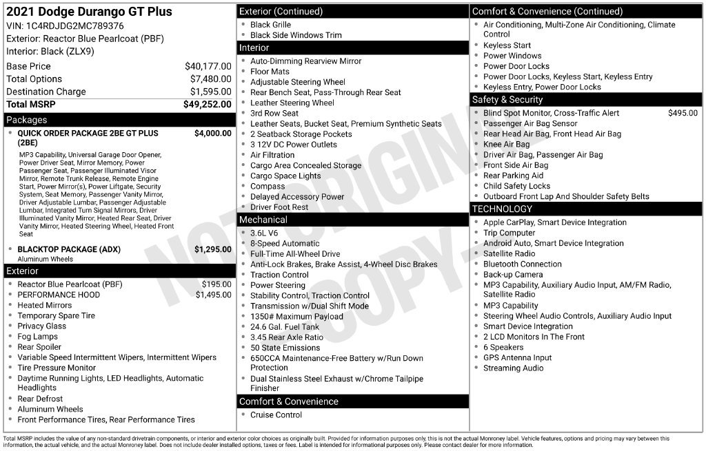Used 2021 Dodge Durango GT AWD/4WD image 12