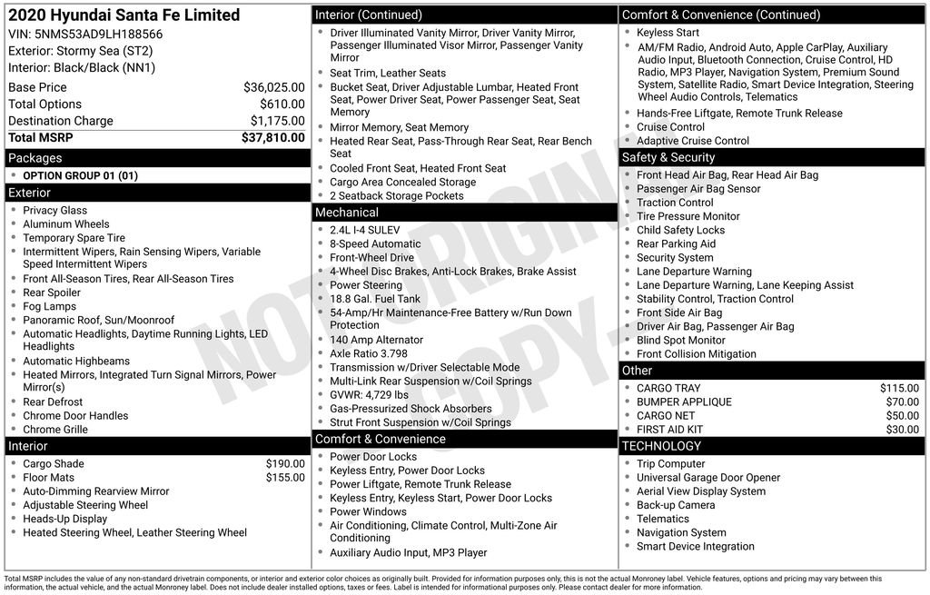 Used 2020 Hyundai Santa Fe Limited image 42