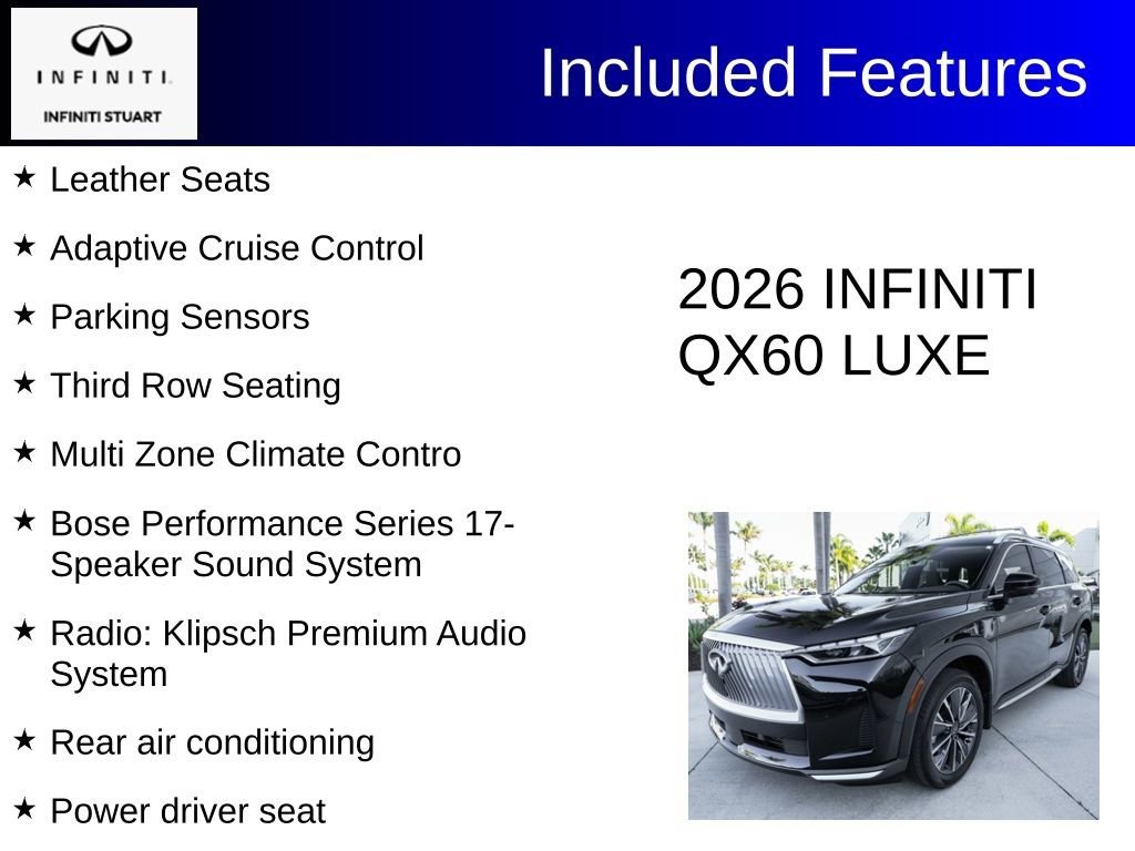 Certified 2026 INFINITI QX60 Luxe w/ Cargo Package FWD image 4