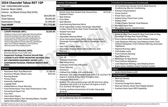 Used 2024 Chevrolet Tahoe RST w/ Luxury Package image 27