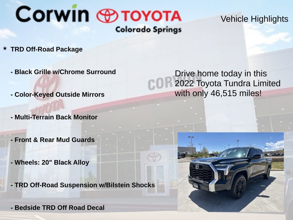 Used 2022 Toyota Tundra Limited w/ TRD Off-Road Package AWD/4WD image 7