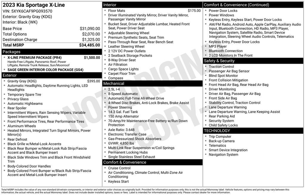 Used 2023 Kia Sportage X-Line w/ X-Line Premium Package image 2