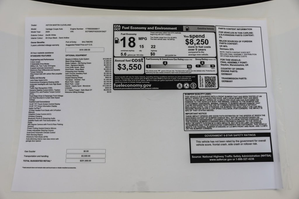 New 2025 Aston Martin V8 Vantage Coupe image 20