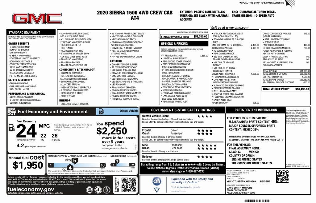 Used 2020 GMC Sierra 1500 AT4 w/ AT4 Premium Package image 4