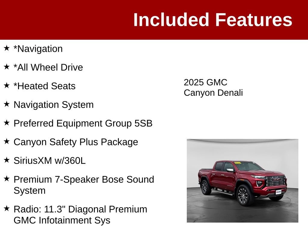 Used 2025 GMC Canyon Denali AWD/4WD image 3