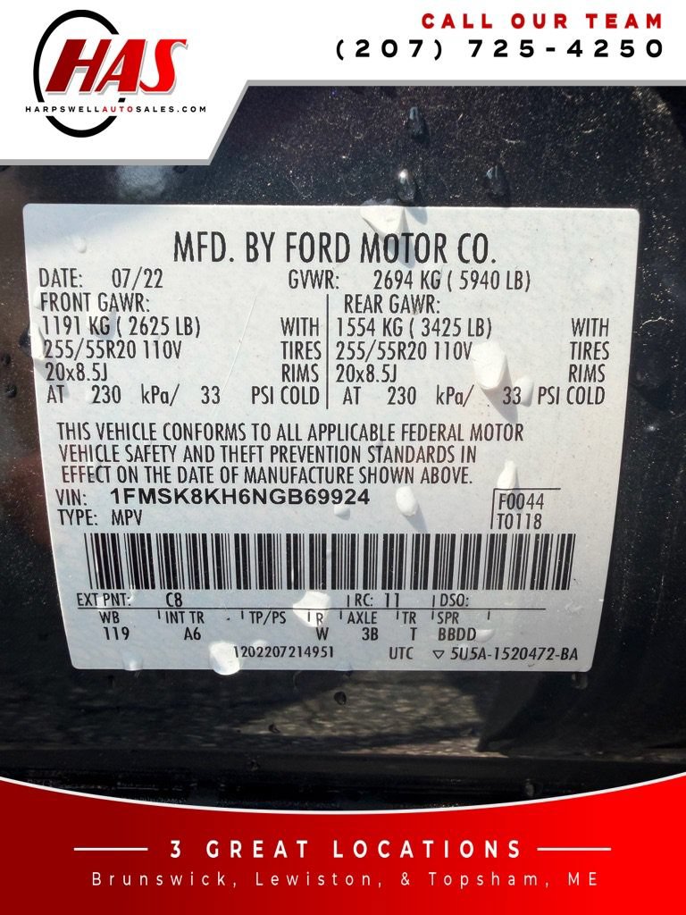 Used 2022 Ford Explorer ST-Line w/ Class IV Trailer Tow Package AWD/4WD image 20