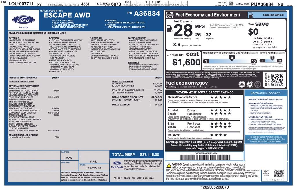 Used 2023 Ford Escape ST-Line w/ Tech Pack #1 AWD/4WD image 6