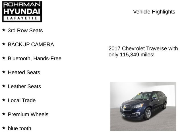 Used 2017 Chevrolet Traverse LT image 7