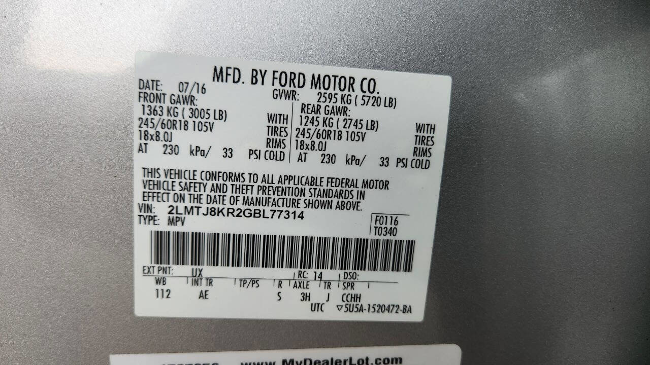 Used 2016 Lincoln MKX Select w/ Select Plus Package image 43