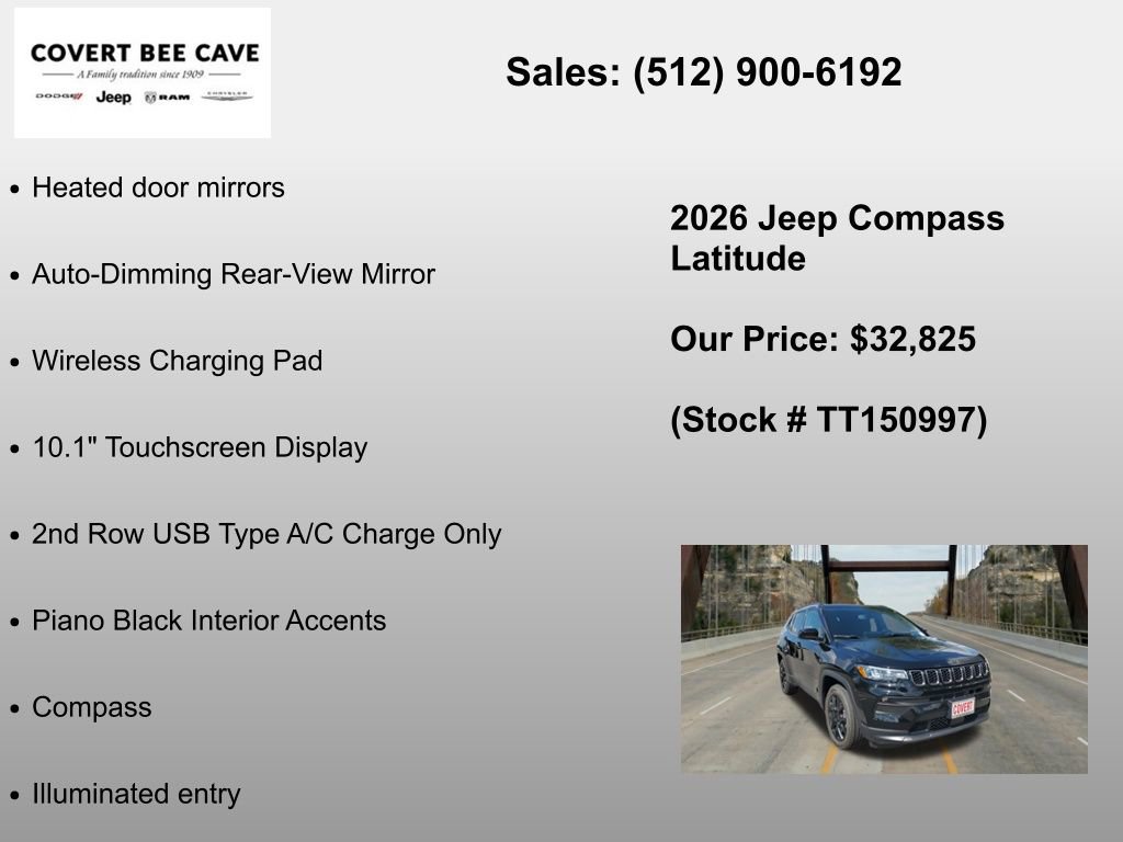 New 2026 Jeep Compass Latitude w/ Quick Order Package 29K AWD/4WD image 18