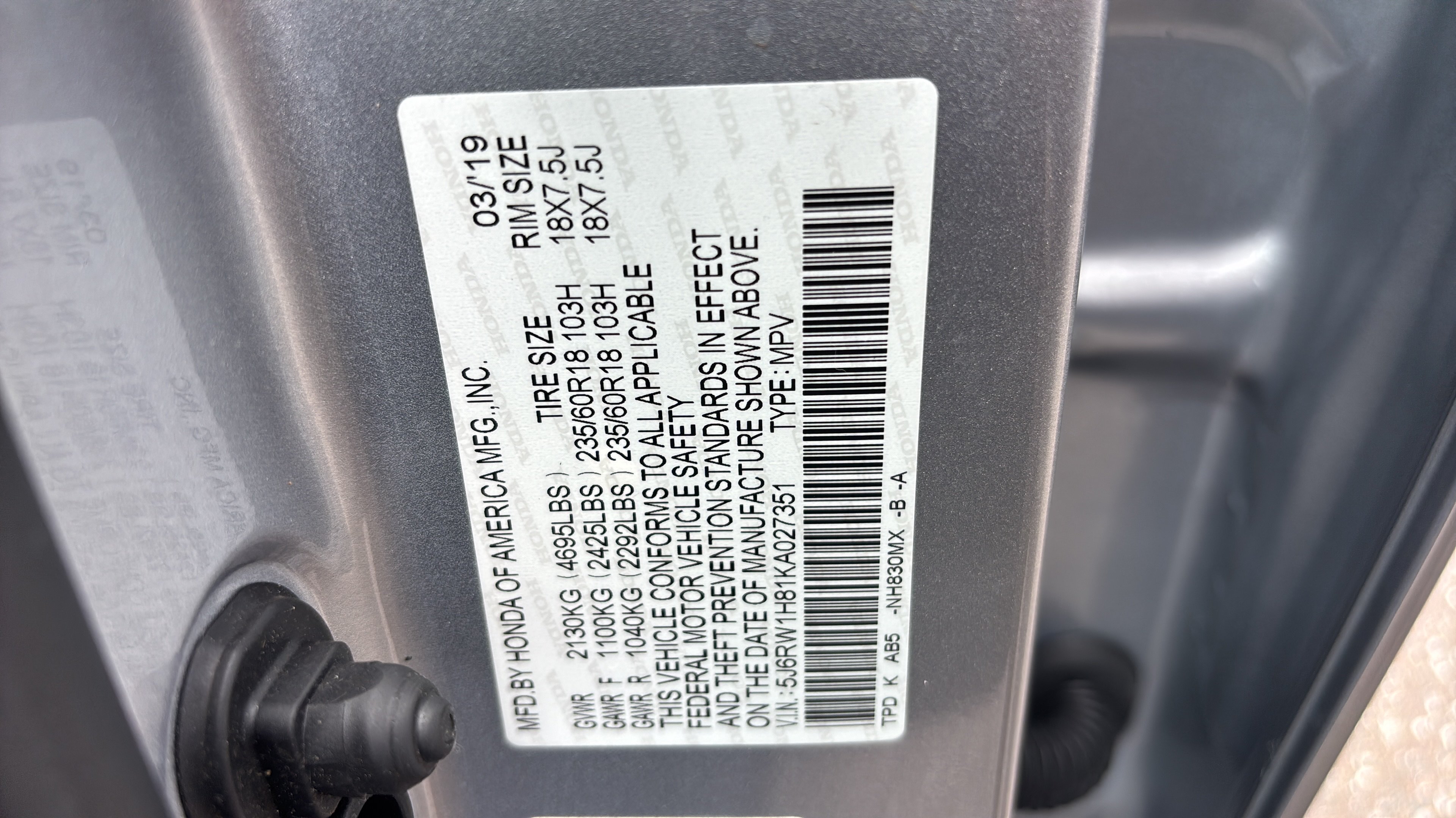 Certified 2019 Honda CR-V EX-L image 24