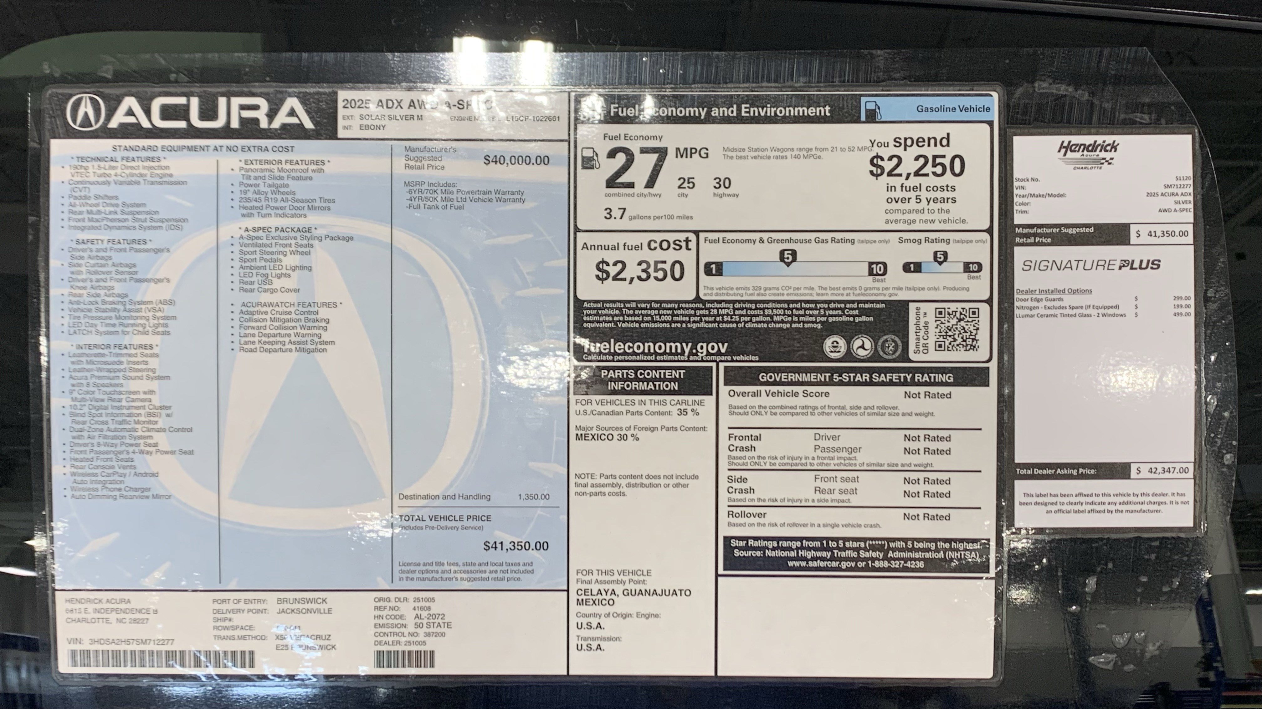 Used 2025 Acura ADX A-Spec image 35