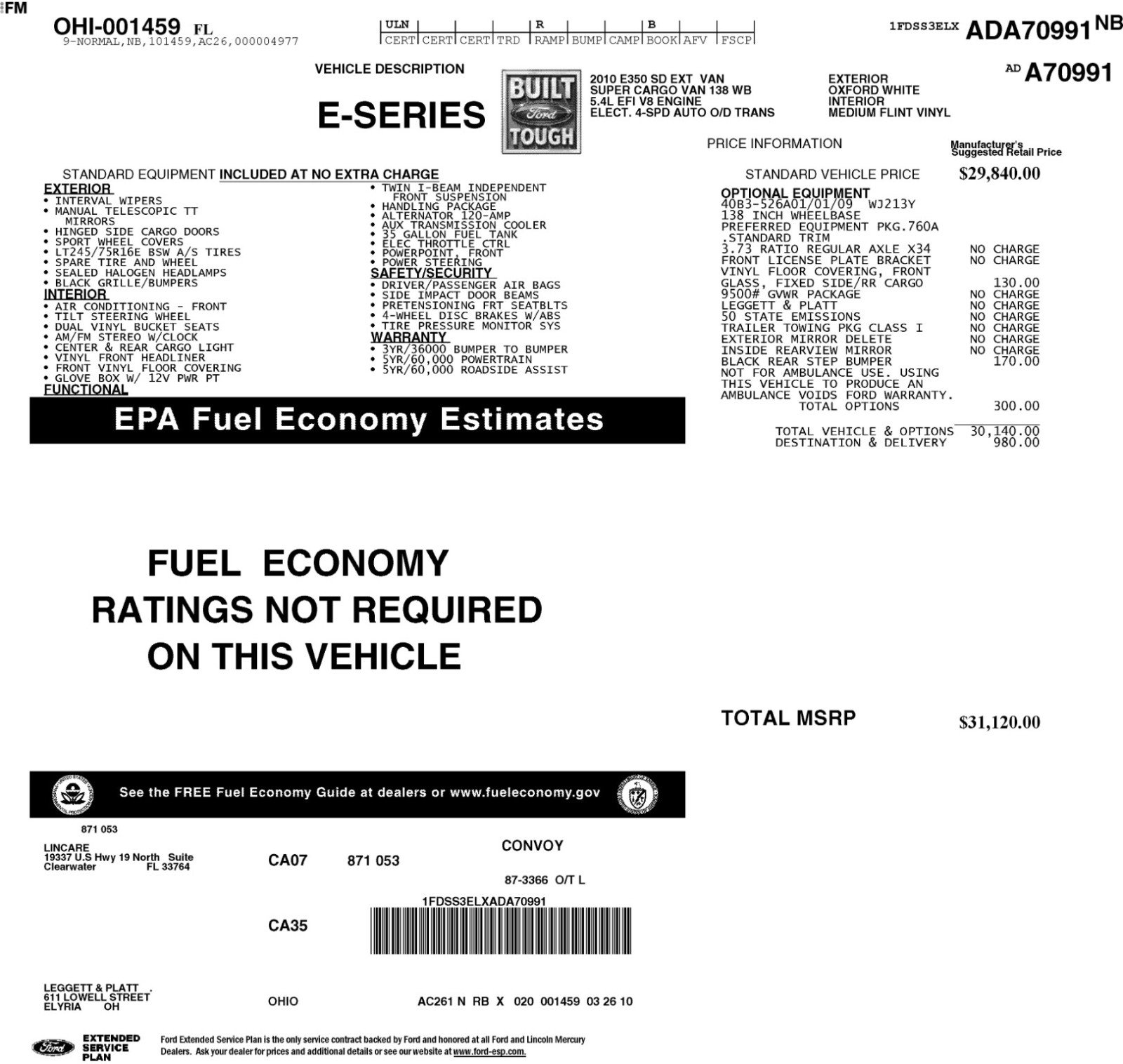 Used 2010 Ford E-350 and Econoline 350 Extended Super Duty image 29