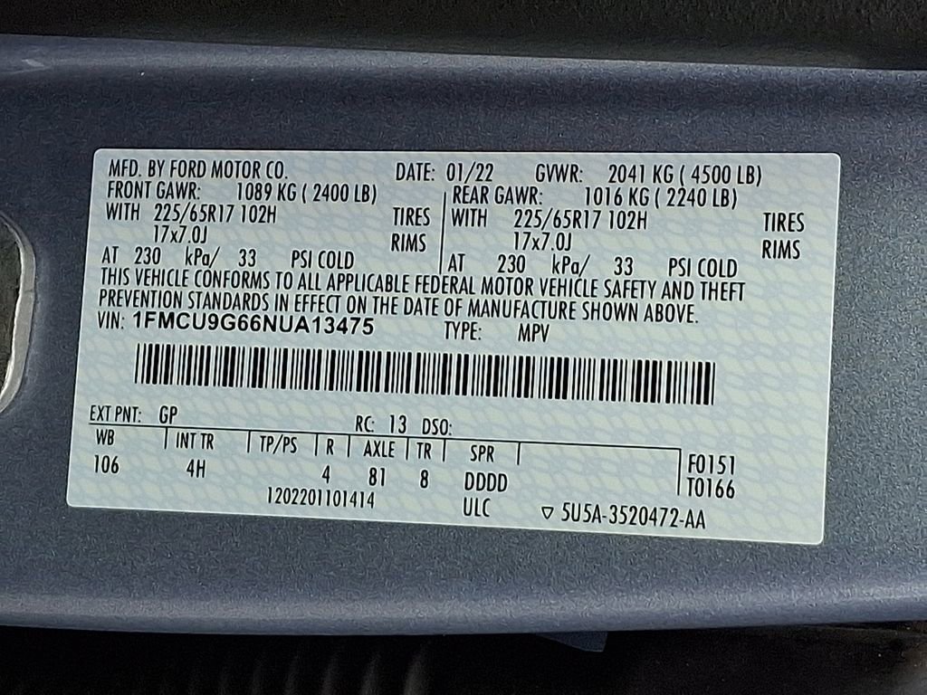 Certified 2022 Ford Escape SE w/ Cold Weather Package image 28