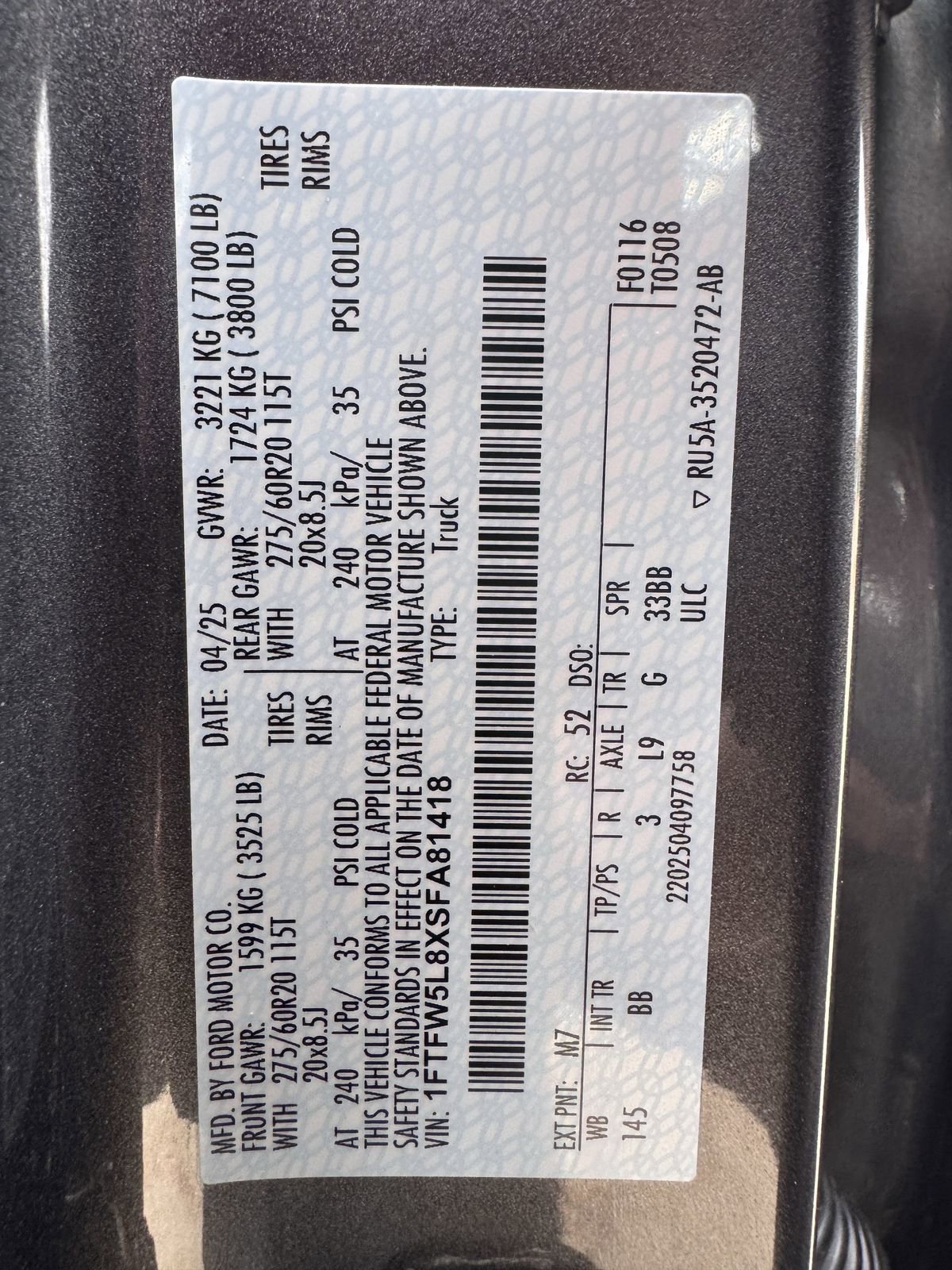 Used 2025 Ford F150 Lariat w/ Equipment Group 501A Mid image 32