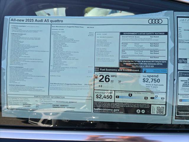 New 2025 Audi A5 2.0T Prestige AWD/4WD image 19