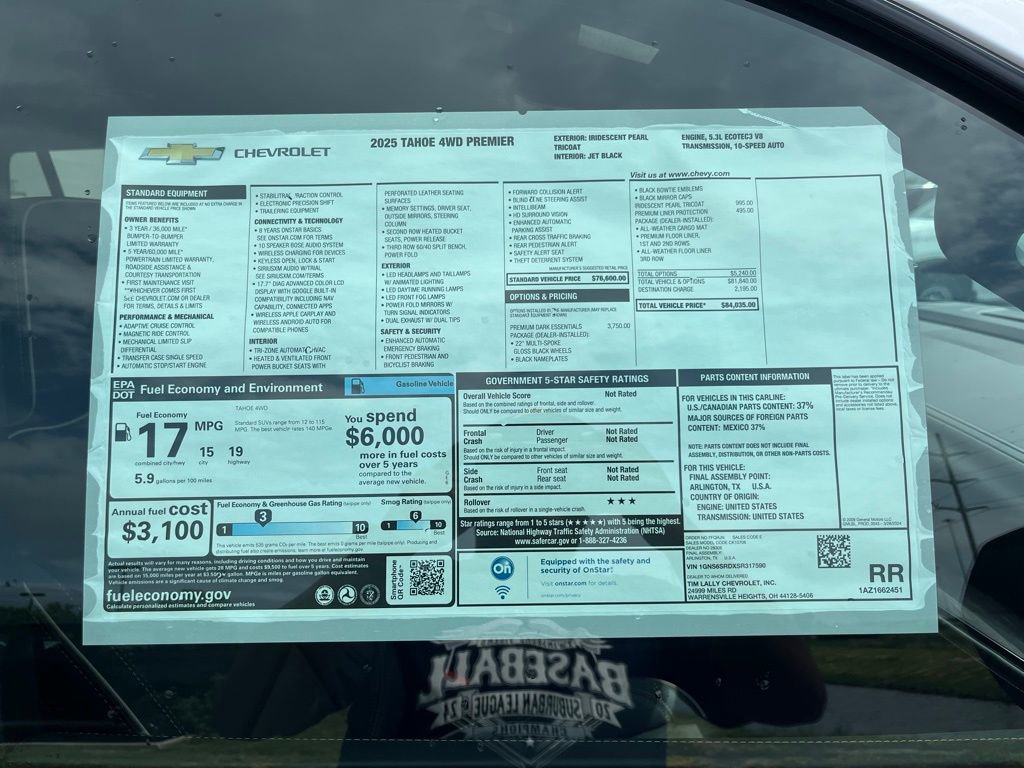New 2025 Chevrolet Tahoe Premier image 35