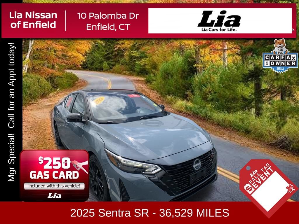 Certified 2025 Nissan Sentra SR w/ Midnight Edition FWD image 1