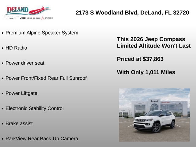 New 2026 Jeep Compass Limited w/ Sun, Sound & Navigation Group AWD/4WD image 31