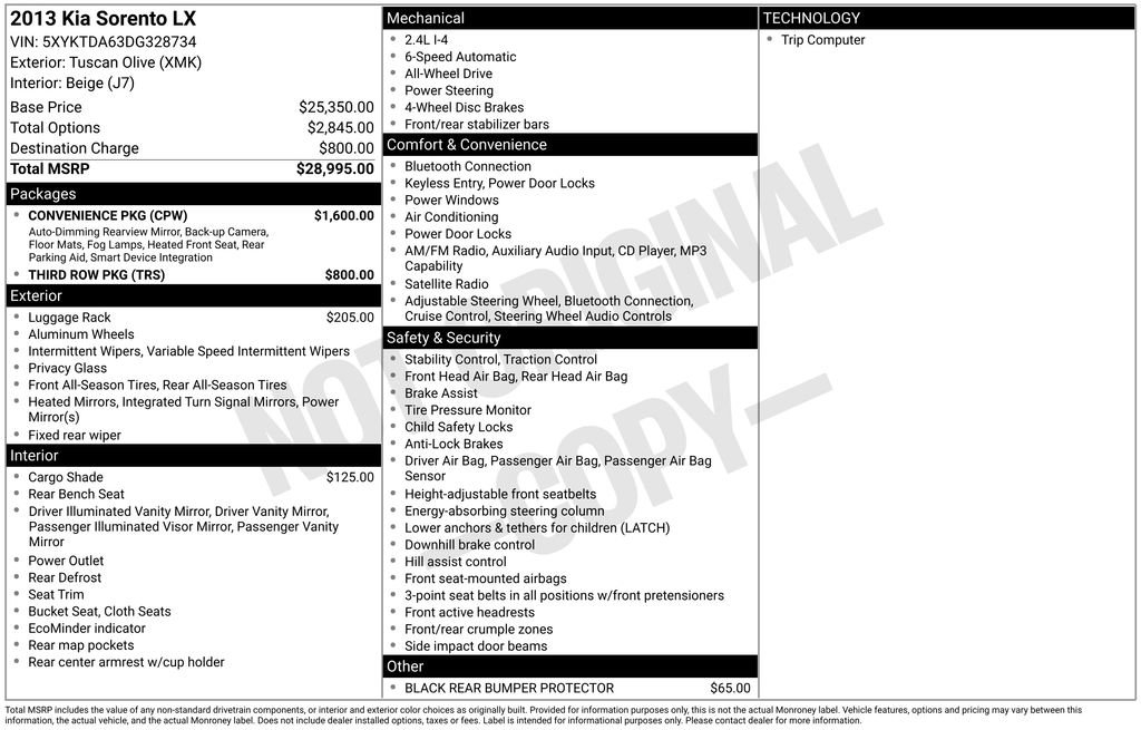 Used 2013 Kia Sorento LX w/ Convenience Pkg image 6