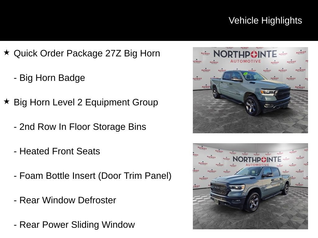 Used 2021 RAM 1500 Big Horn w/ Built-to-serve Edition image 8