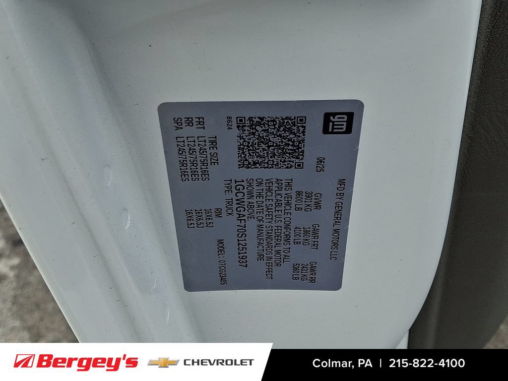 New 2025 Chevrolet Express 2500 w/ Driver Convenience Package RWD image 18