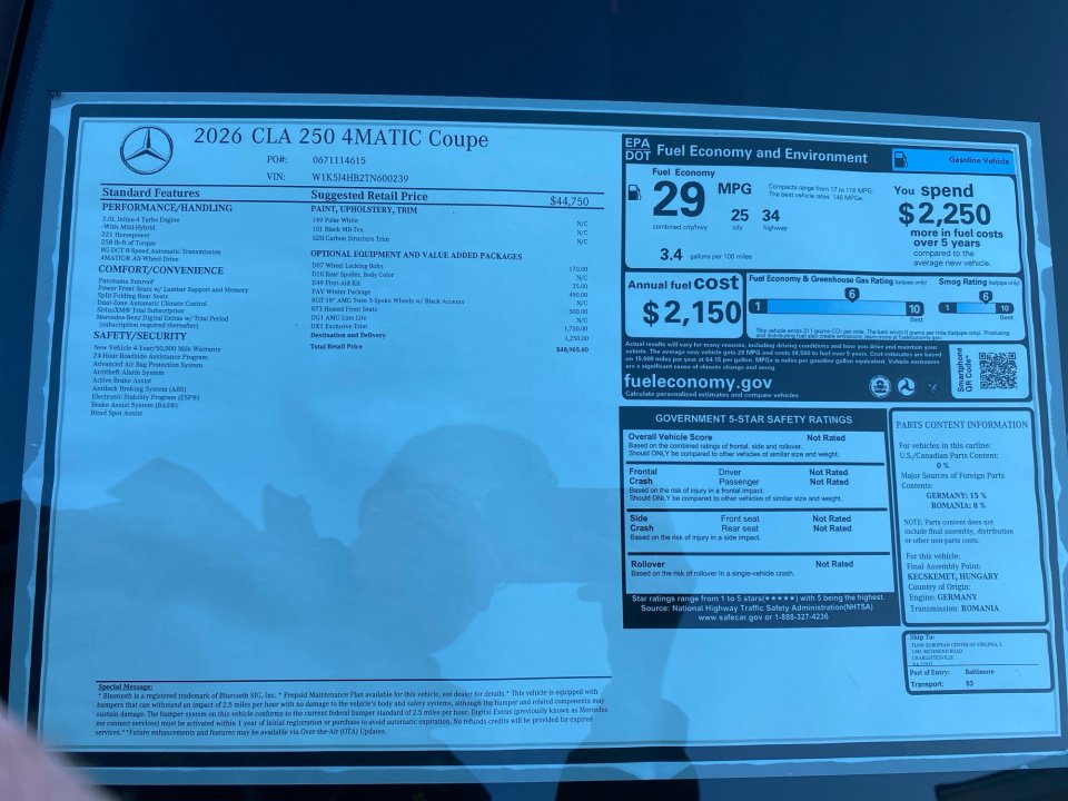 New 2026 Mercedes-Benz CLA 250 4MATIC image 33